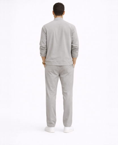 Ensemble Homme Décontracté – Veste Légère & Pantalon Coupe Droite, Style Casual Chic Été | Tenue Estivale