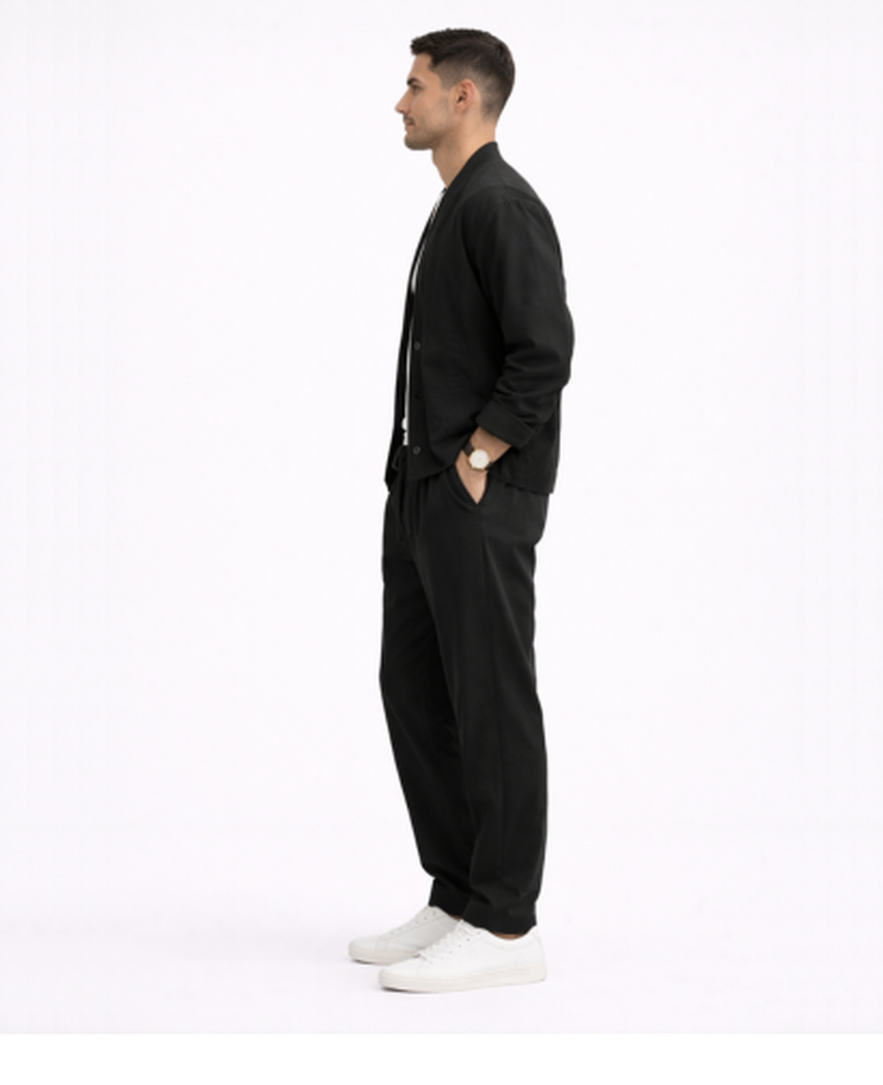 Ensemble Homme Décontracté – Veste Légère & Pantalon Coupe Droite, Style Casual Chic Été | Tenue Estivale