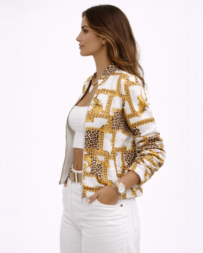 Veste Bomber Femme Zippée – Coupe Ajustée & Style Streetwear Chic | Printemps & Casual