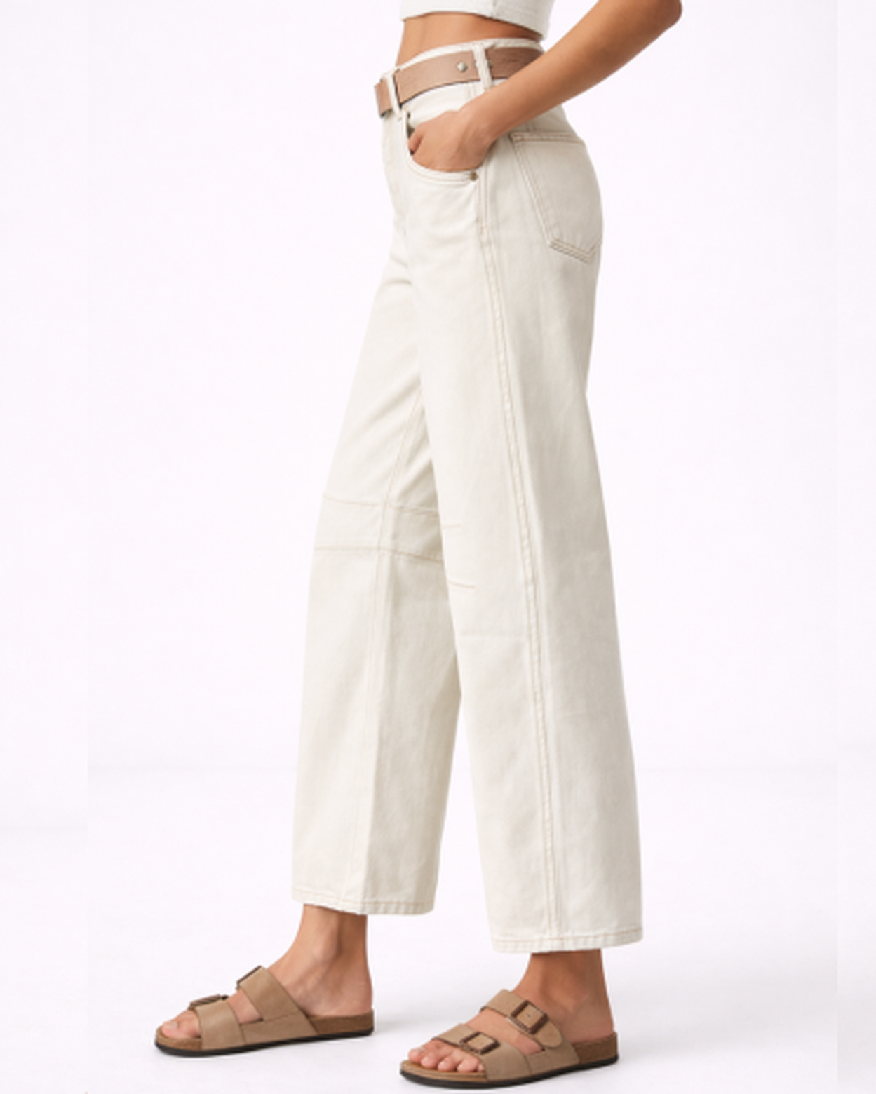 Jean Droit Femme Taille Haute – Jambe Large & Coupe Ample Flatteuse | Look Casual Chic