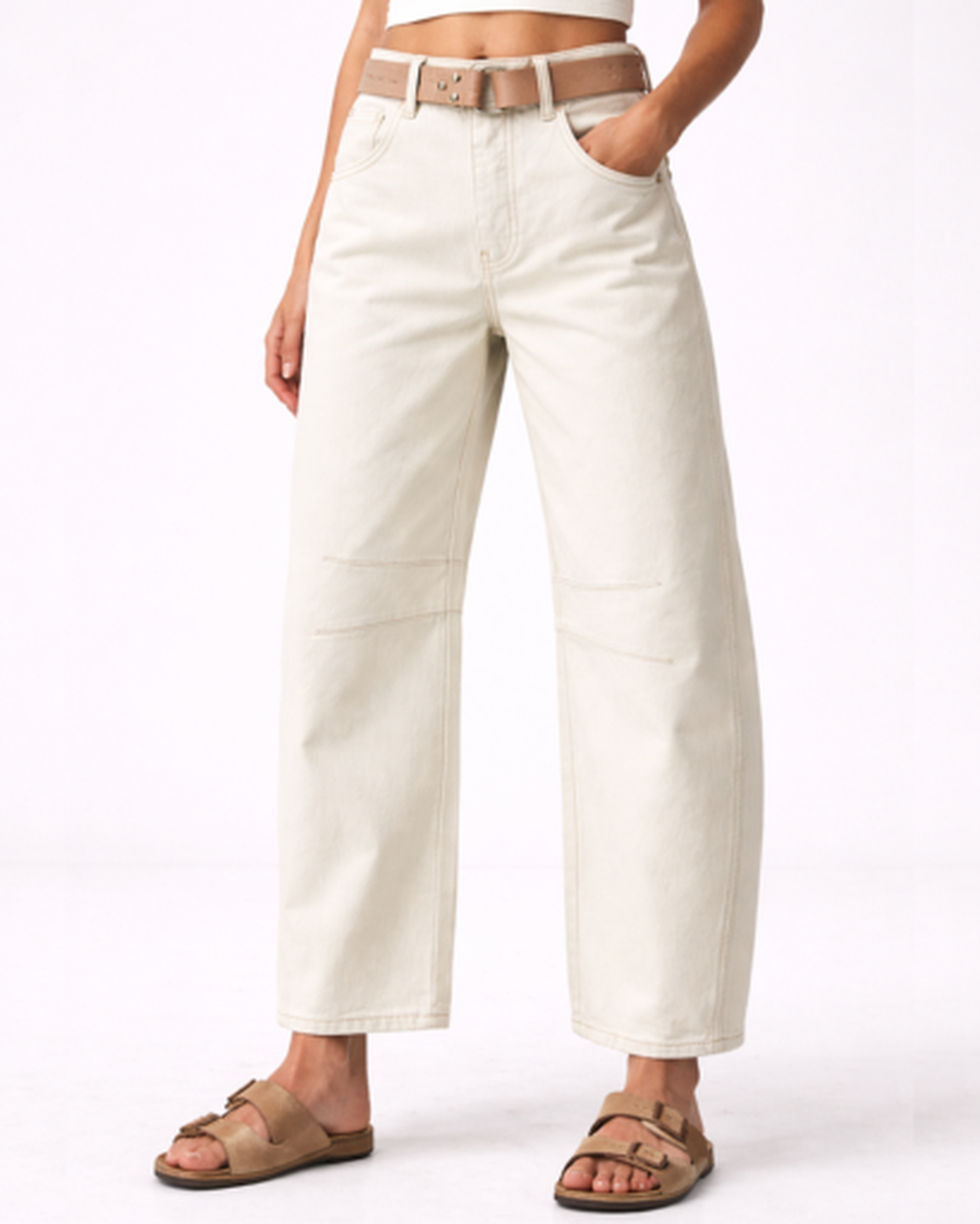 Jean Droit Femme Taille Haute – Jambe Large & Coupe Ample Flatteuse | Look Casual Chic