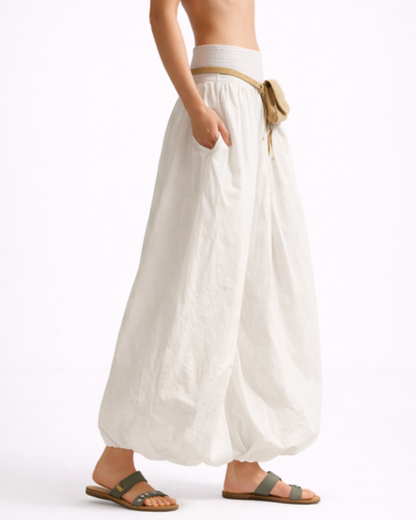 Jupe Longue Femme Taille Haute – Coupe Fluide Effet Ballon & Silhouette Élancée | Été & Soirée