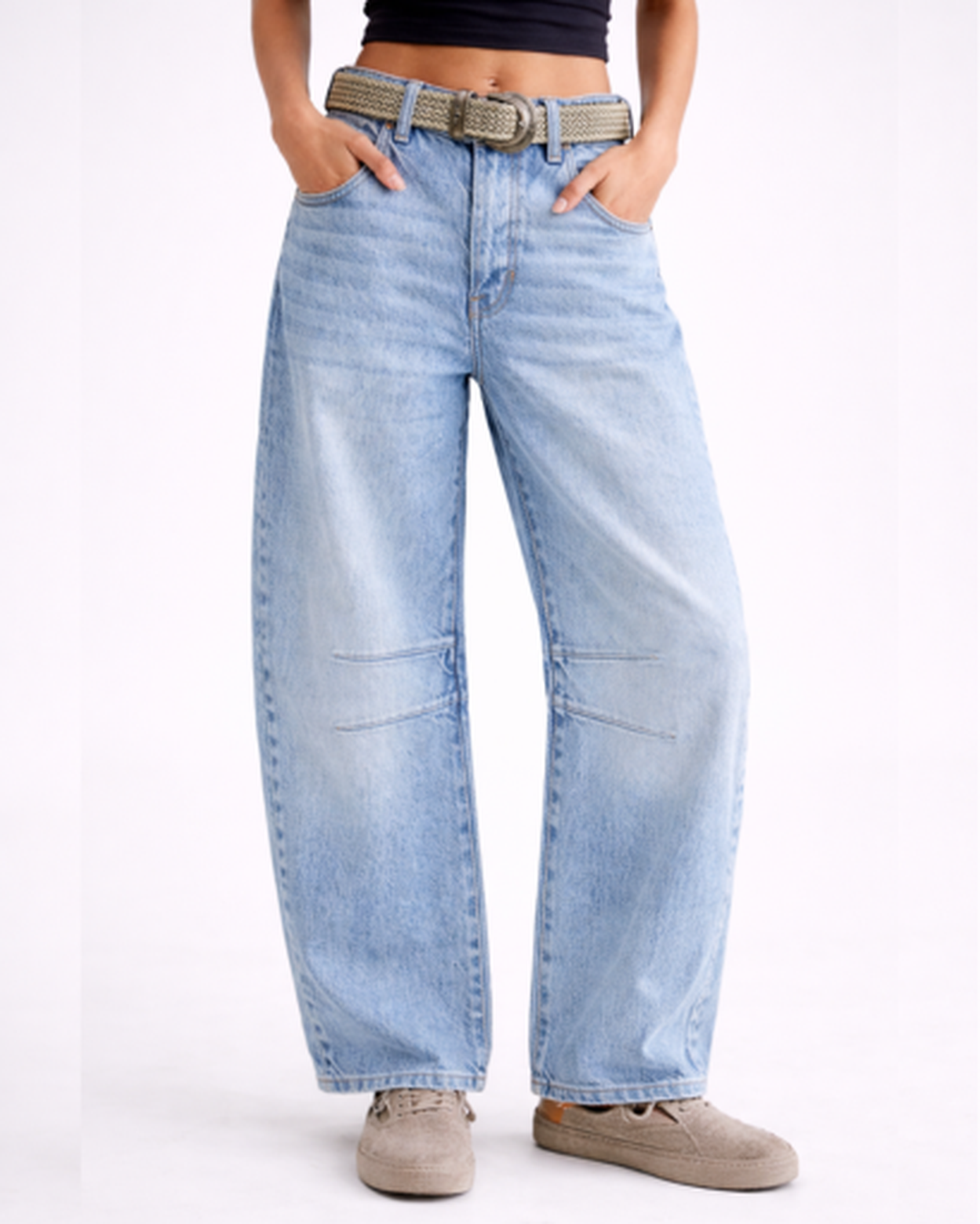Jean Droit Femme Taille Haute – Jambe Large & Coupe Ample Flatteuse | Look Casual Chic