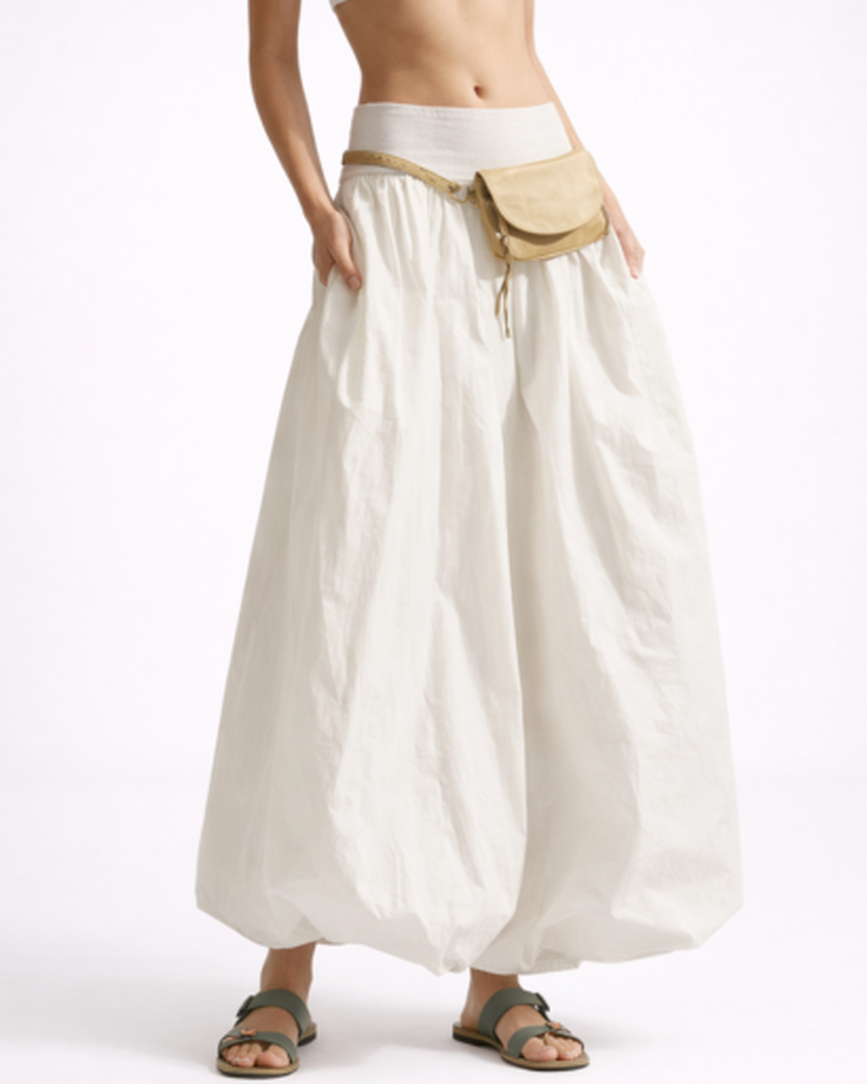 Jupe Longue Femme Taille Haute – Coupe Fluide Effet Ballon & Silhouette Élancée | Été & Soirée