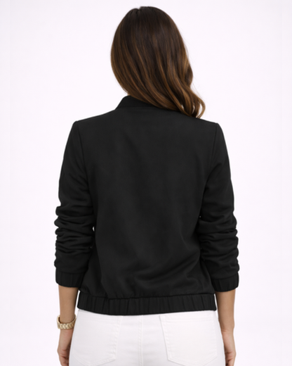 Veste Bomber Femme Zippée – Coupe Ajustée & Style Streetwear Chic | Printemps & Casual