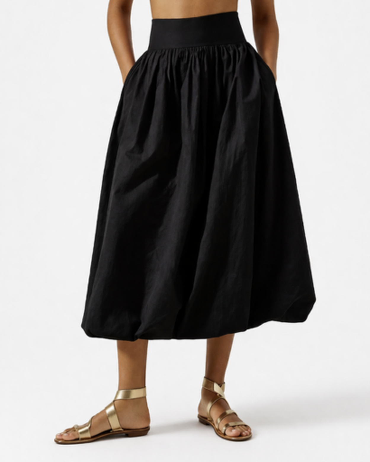 Jupe Longue Femme Taille Haute – Coupe Fluide Effet Ballon & Silhouette Élancée | Été & Soirée