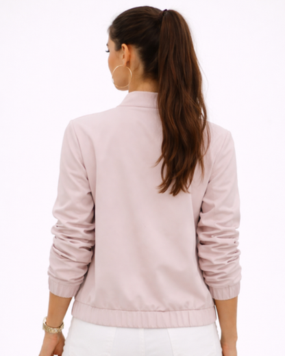 Veste Bomber Femme Zippée – Coupe Ajustée & Style Streetwear Chic | Printemps & Casual