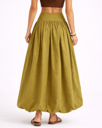 Jupe Longue Femme Taille Haute – Coupe Fluide Effet Ballon & Silhouette Élancée | Été & Soirée