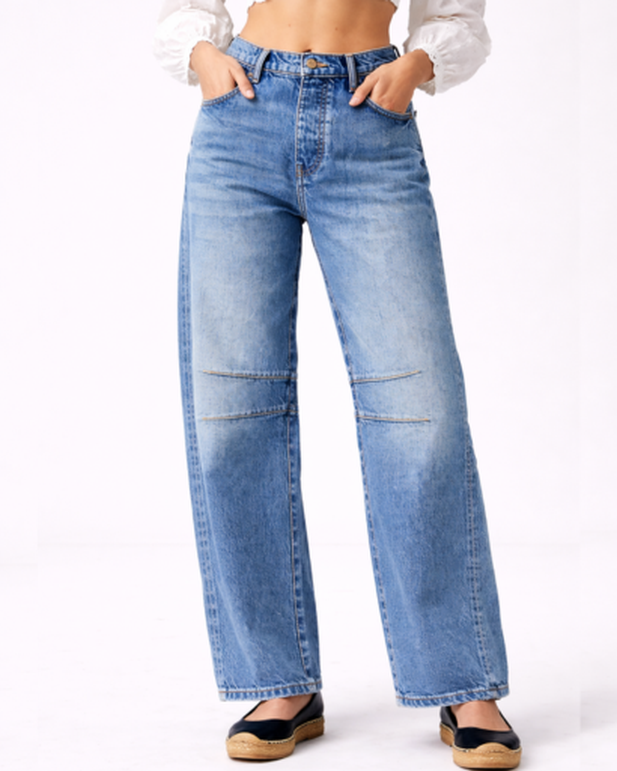 Jean Droit Femme Taille Haute – Jambe Large & Coupe Ample Flatteuse | Look Casual Chic