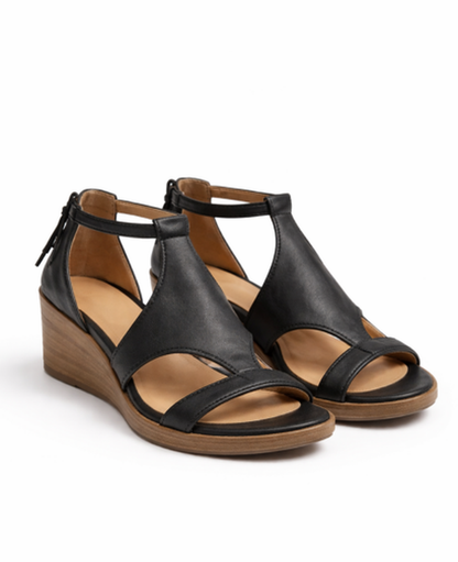 Sandales Compensées Femme – Brides Ouvertes & Plateforme Légère, Style Confort Estival