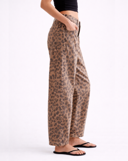 Jean Droit Femme Taille Haute – Jambe Large & Coupe Ample Flatteuse | Look Casual Chic