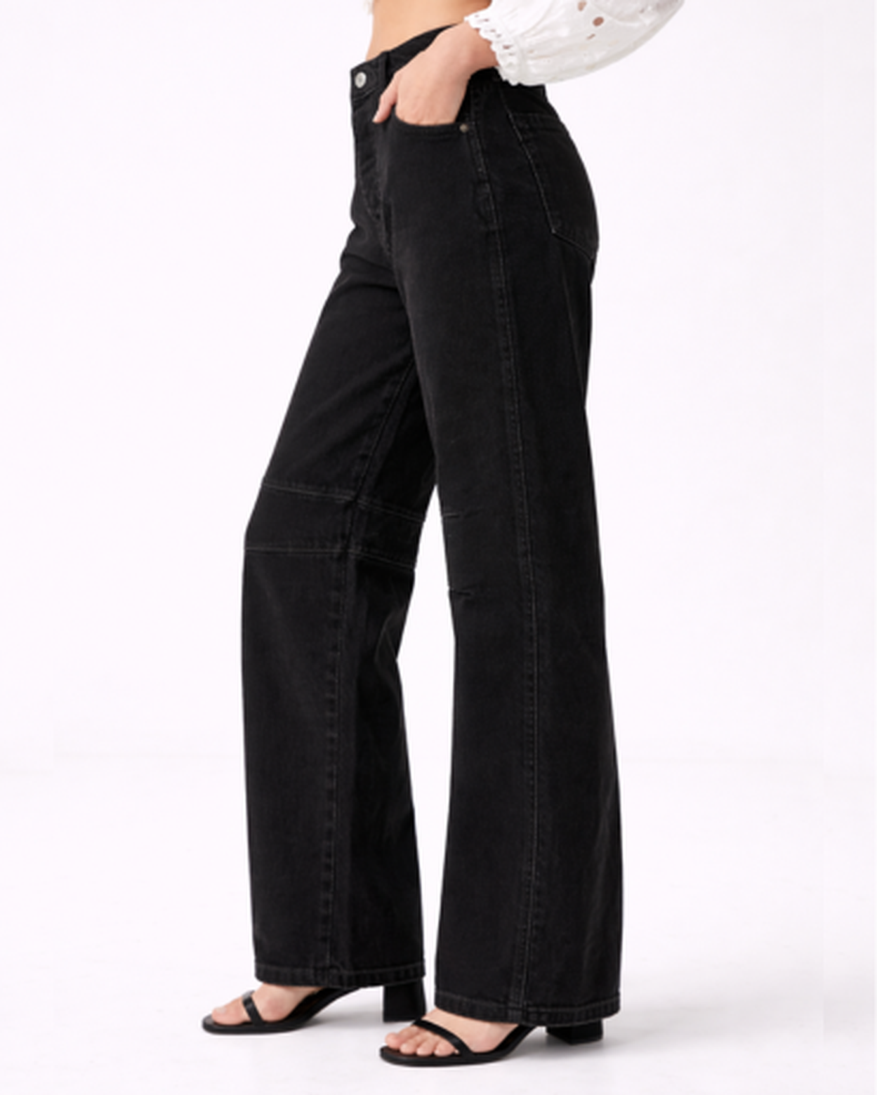 Jean Droit Femme Taille Haute – Jambe Large & Coupe Ample Flatteuse | Look Casual Chic