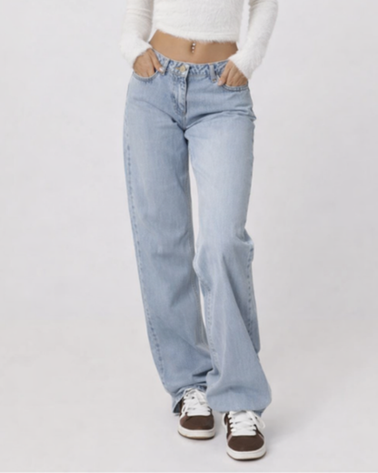Jean Wide Leg Femme Taille Basse – Coupe Décontractée & Style Vintage Chic | Casual & Week-End