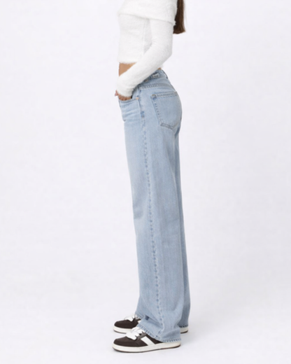 Jean Wide Leg Femme Taille Basse – Coupe Décontractée & Style Vintage Chic | Casual & Week-End