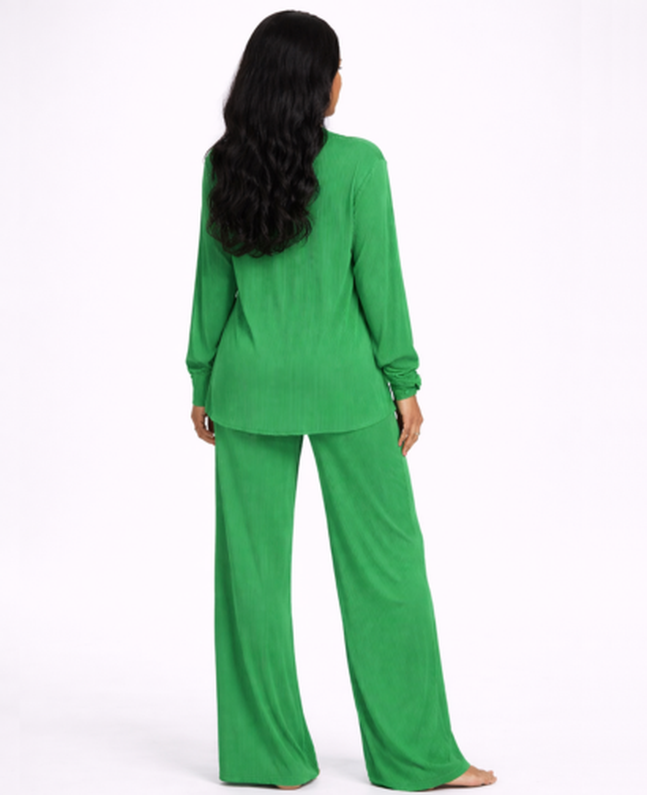 Ensemble Femme – Chemise & Pantalon Fluide Coupe Large, Style Décontracté Confort Chic