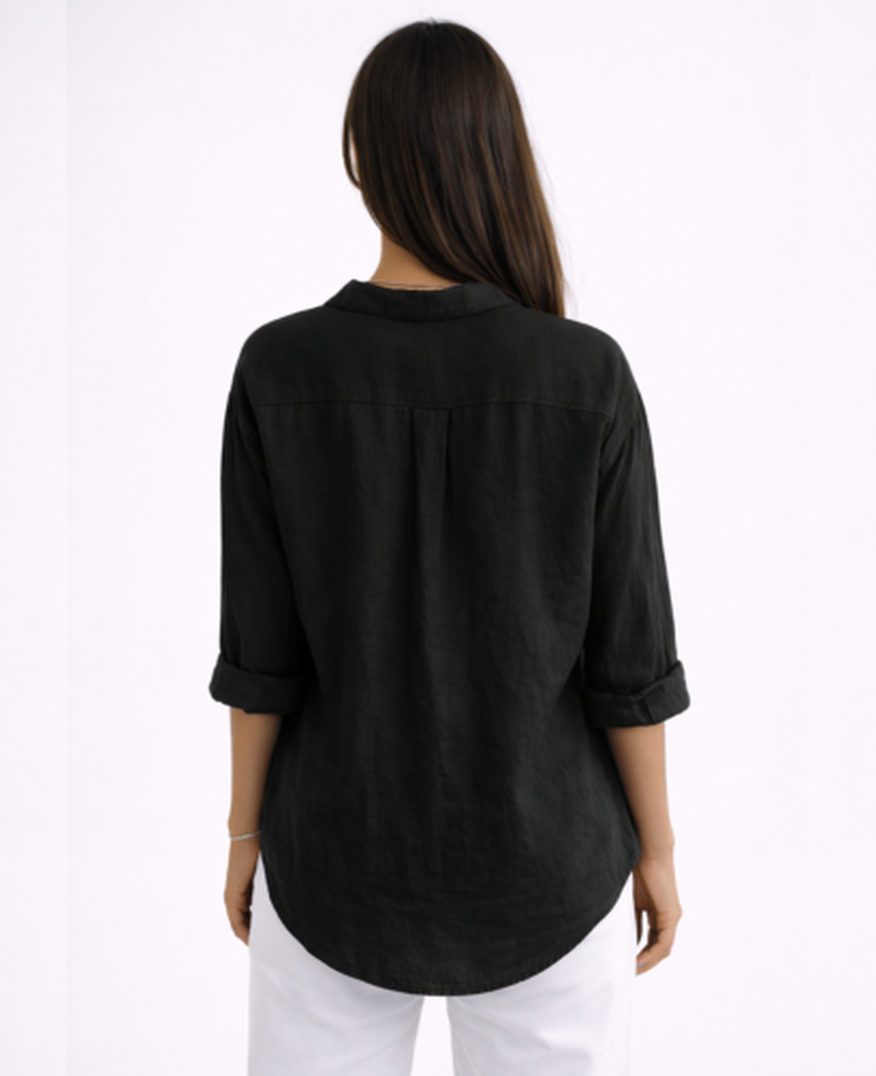 Chemise Femme Fluide – Col Classique & Manches Longues, Élégance Intemporelle Chic