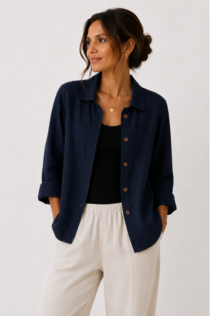 Veste Femme Légère – Surchemise Élégante à Boutons pour Toutes les Saisons – vue 9