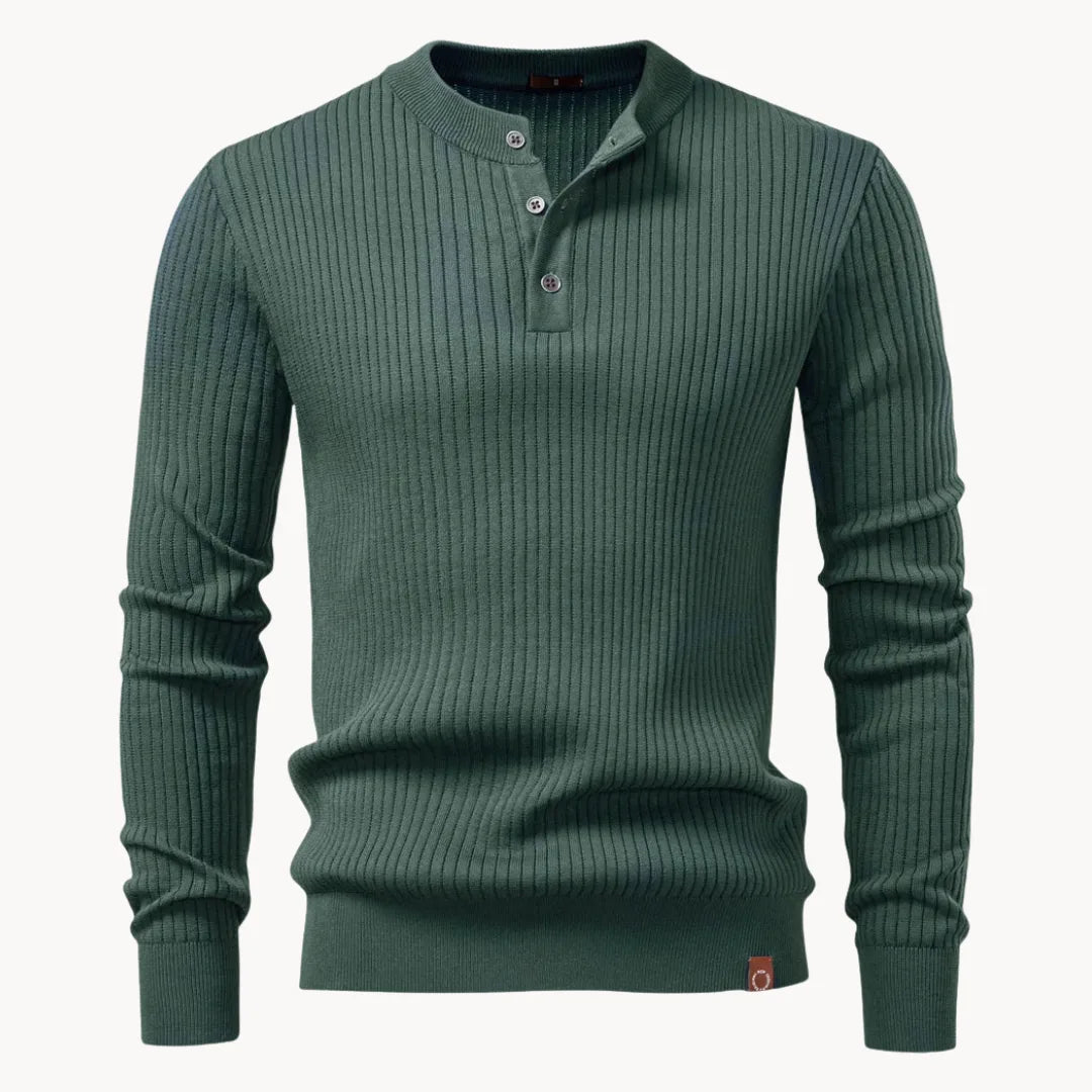 Pull homme col rond Vert