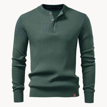 Pull homme col rond Vert