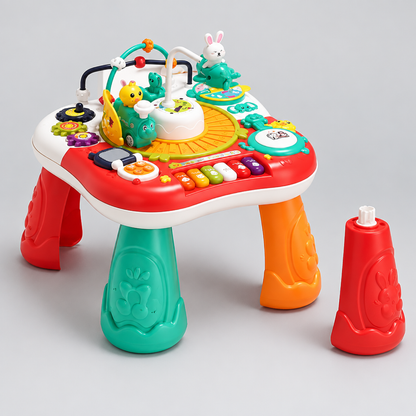 Table d'éveil avec pieds détachables deux-en-un pour jouer assis ou debout
