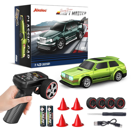 Voiture RC drift 1:43 coloris vert gazon
