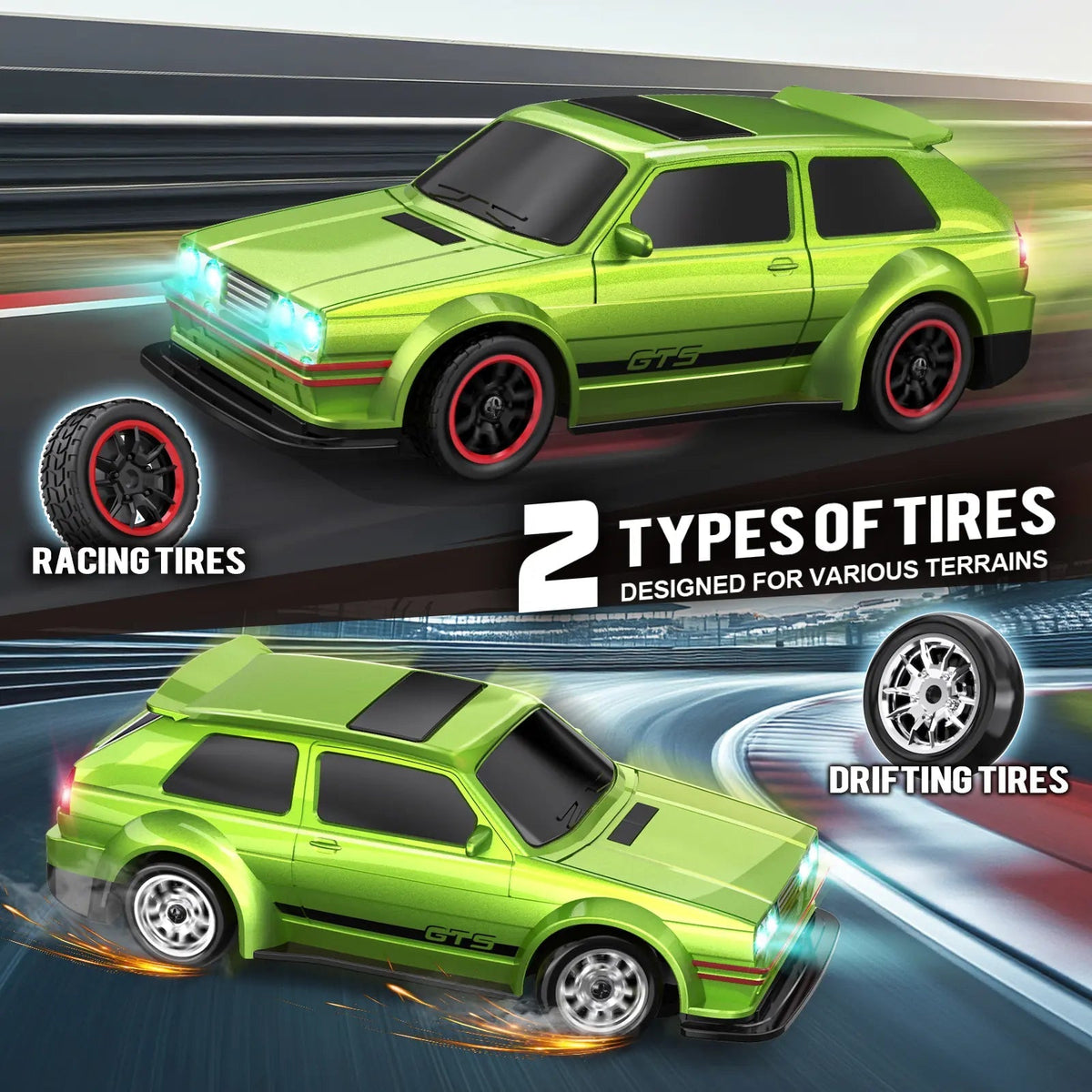 Jeu de pneus interchangeables de la voiture RC drift