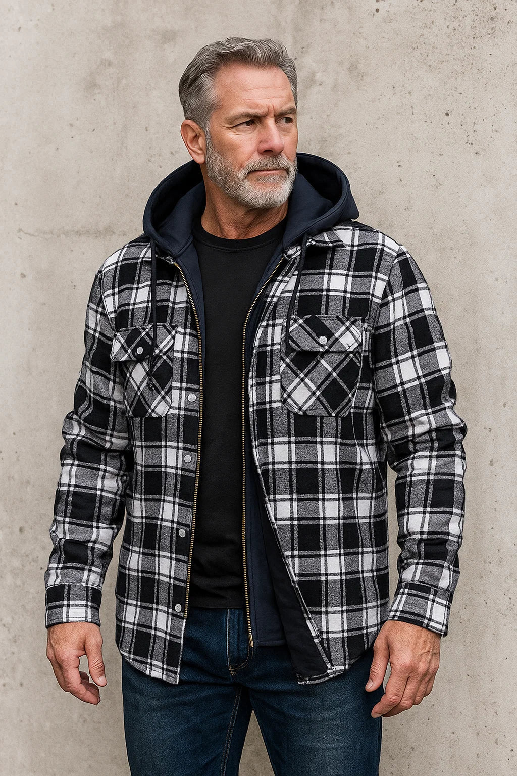 Veste en mélange de laine homme, coloris Noir
