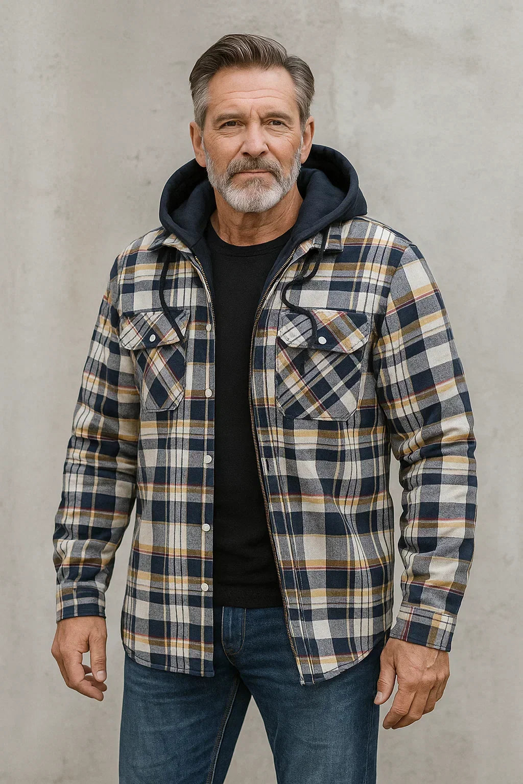 Veste en mélange de laine homme, coloris Gris