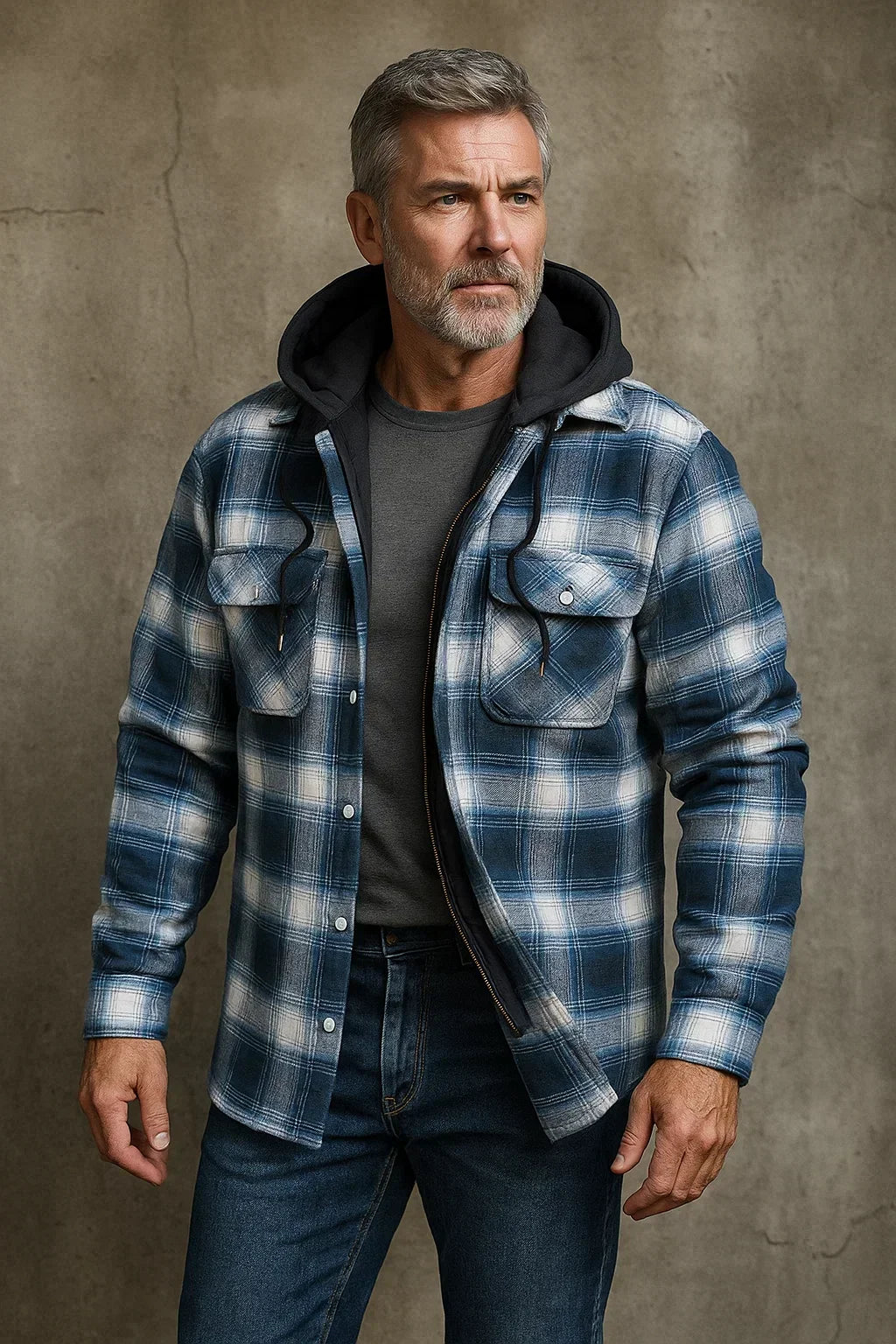 Veste en mélange de laine homme, coloris Bleu