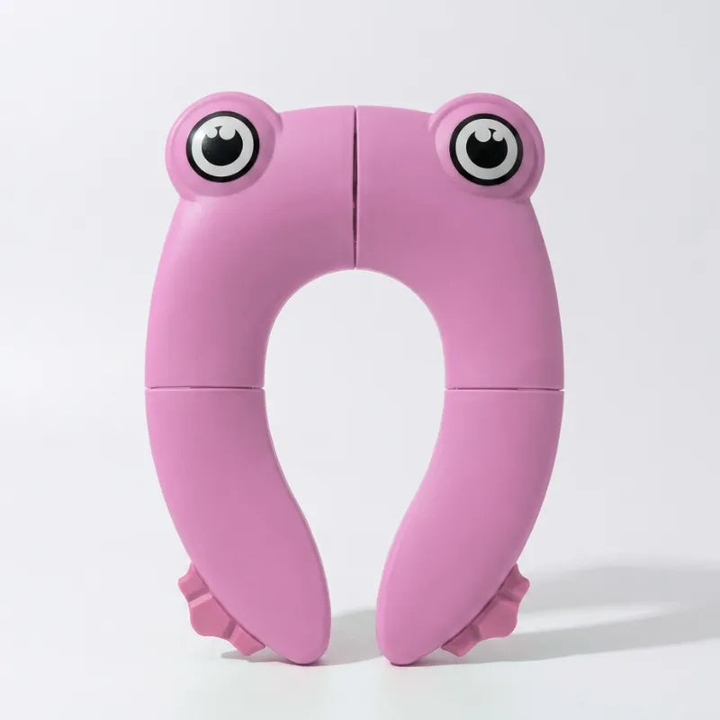 Réducteur de toilette grenouille rangé dans un sac