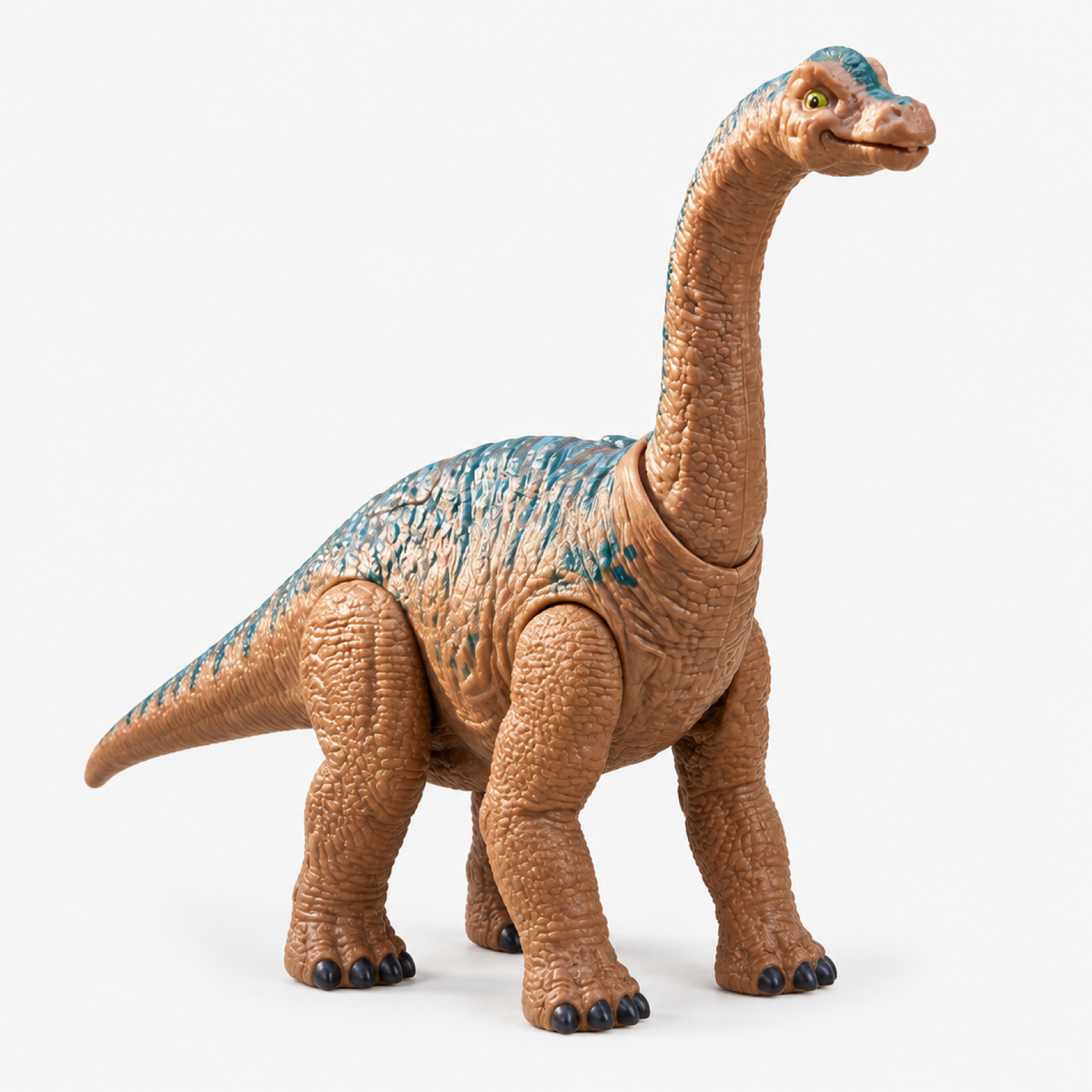 Figurine Brachiosaure vue de trois quarts mettant en valeur le long cou et la queue détaillée