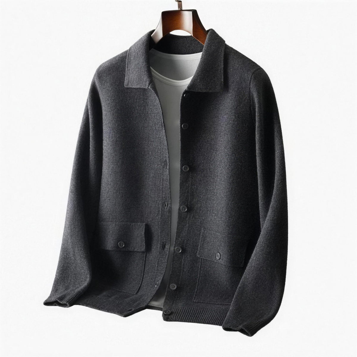 Cardigan homme gris