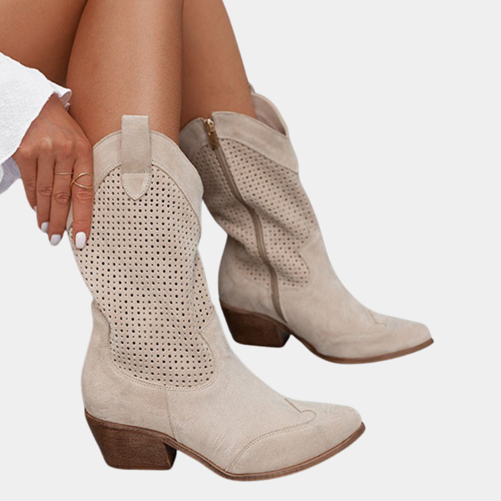Ballerines femme cuir, vue de profil