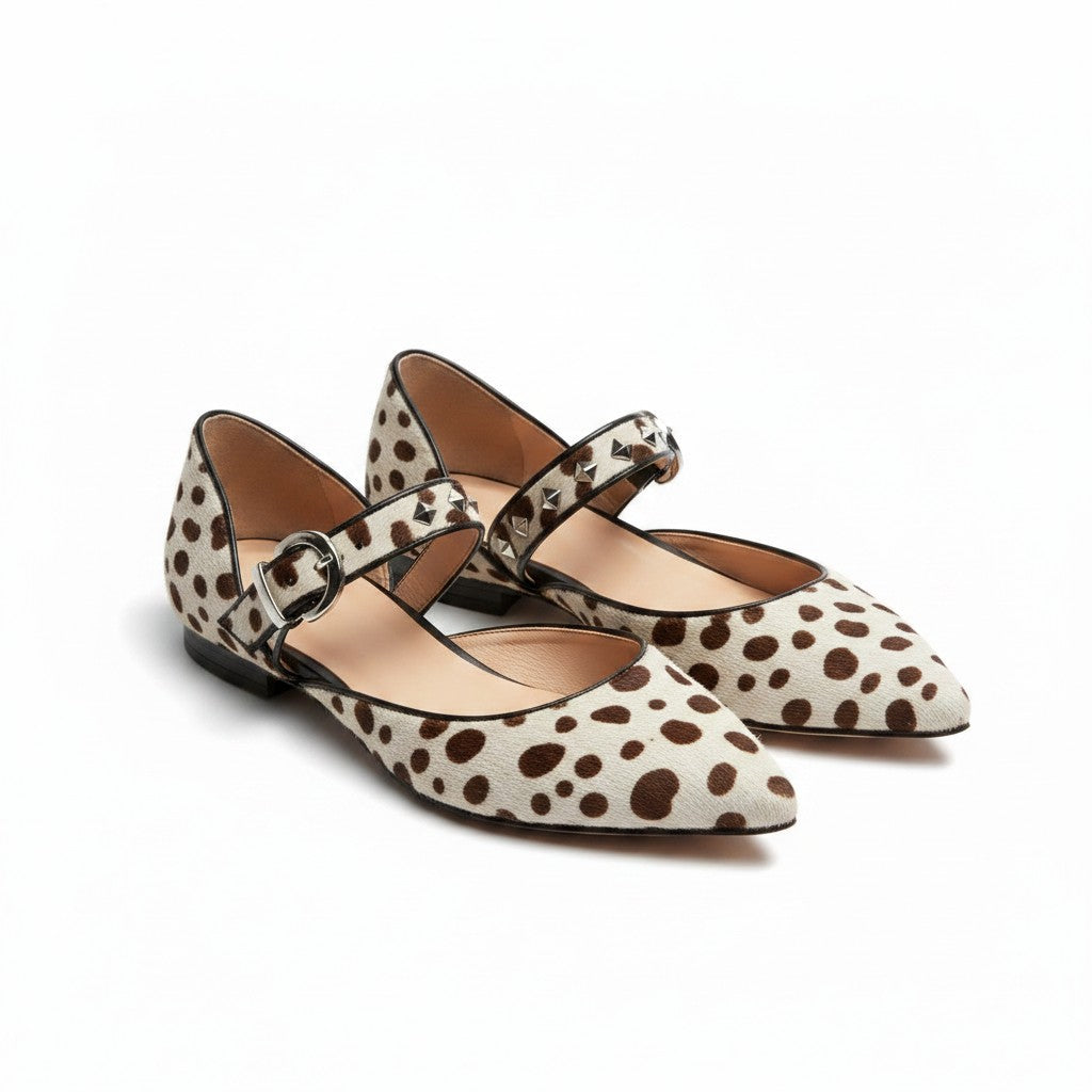 Ballerines Mary Jane femme à pois, style rétro chic