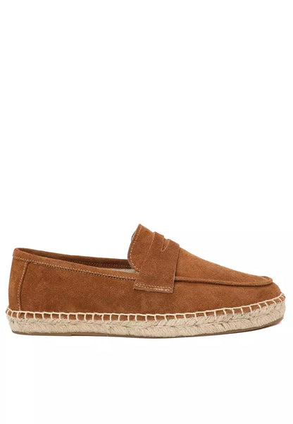 Chaussures homme décontractées marron, vue de profil