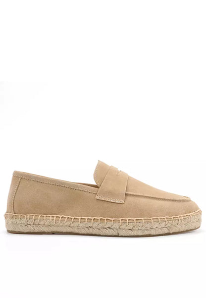 Chaussures homme décontractées sable, vue de profil