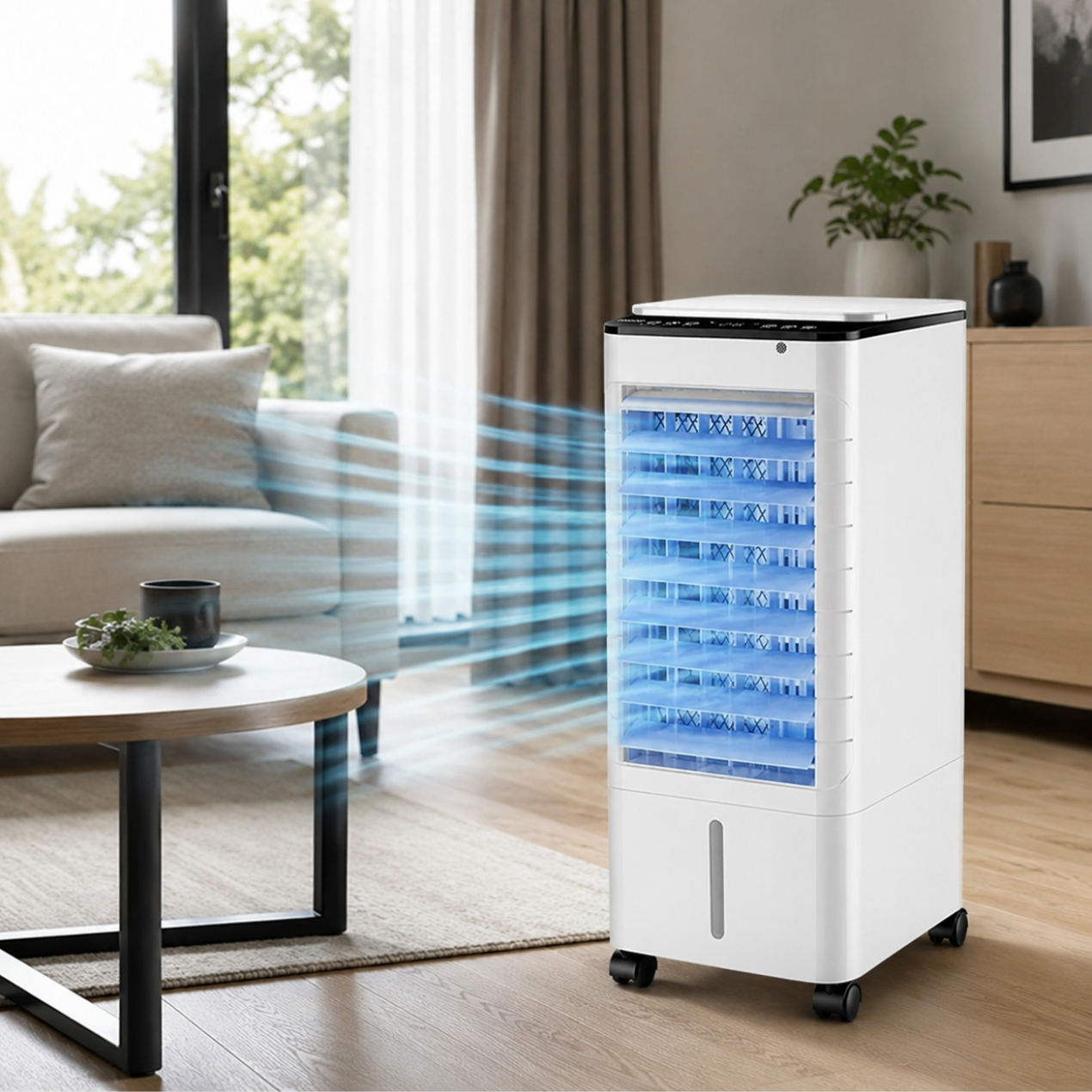 Climatiseur Mobile Compact 3-en-1 Sans Fenêtre – Refroidissement, Ventilation & Déshumidification