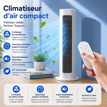 Climatiseur Rafraîchisseur d'Air – Air Frais Instantané & Silencieux