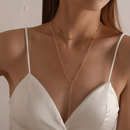 Collier pendentif multicouche - Or - vue 2