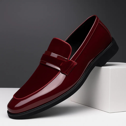 Mocassins homme cuir italien loafers, vue portée
