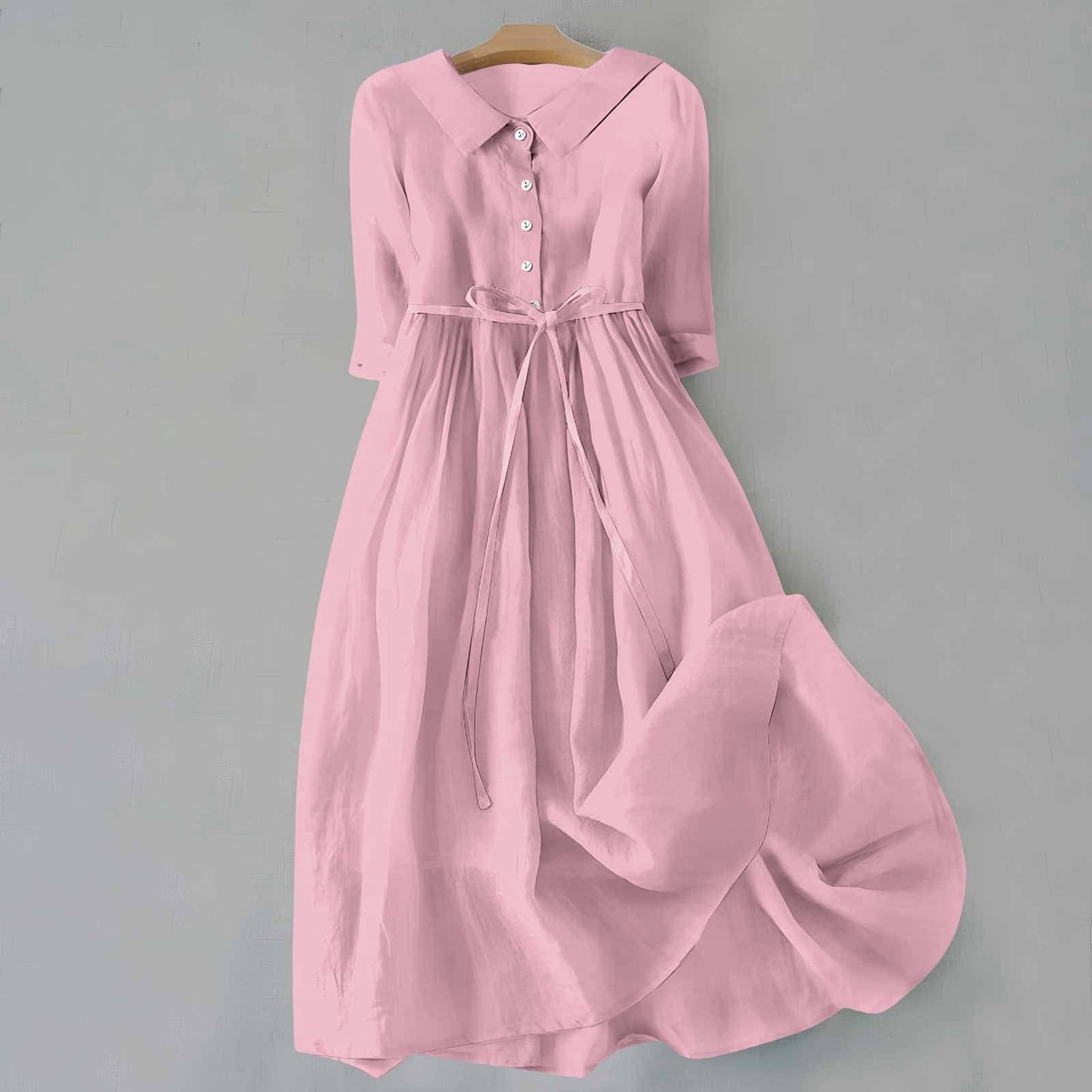 Robe Maxi Femme en Coton Léger – Coupe Relax Respirante, Grande Taille