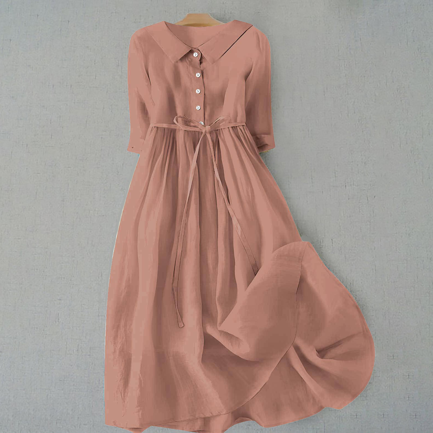 Robe Maxi Femme en Coton Léger – Coupe Relax Respirante, Grande Taille