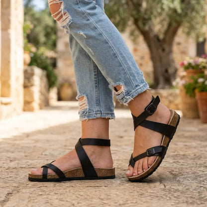 Sandales Orthopédiques Femme Réglables – Soutien de la Voûte Plantaire & Semelle Anatomique