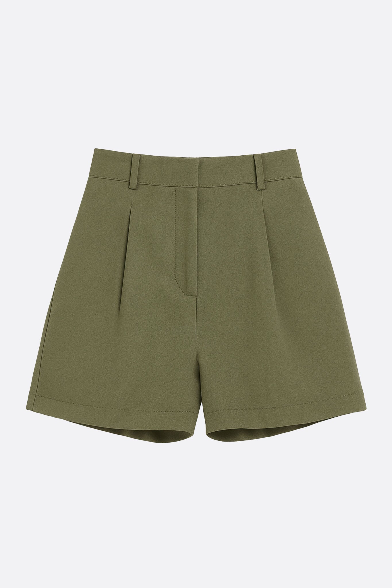 Short taille haute élégant femme - Vert - vue 1