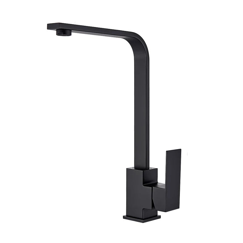 Mitigeur de cuisine noir mat, vue complète