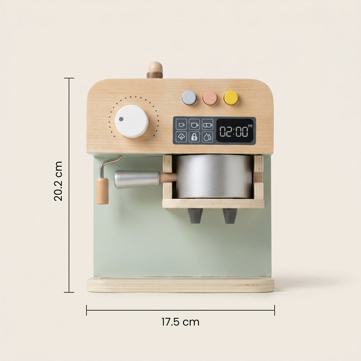 Ensemble complet de la machine à café en bois Montessori