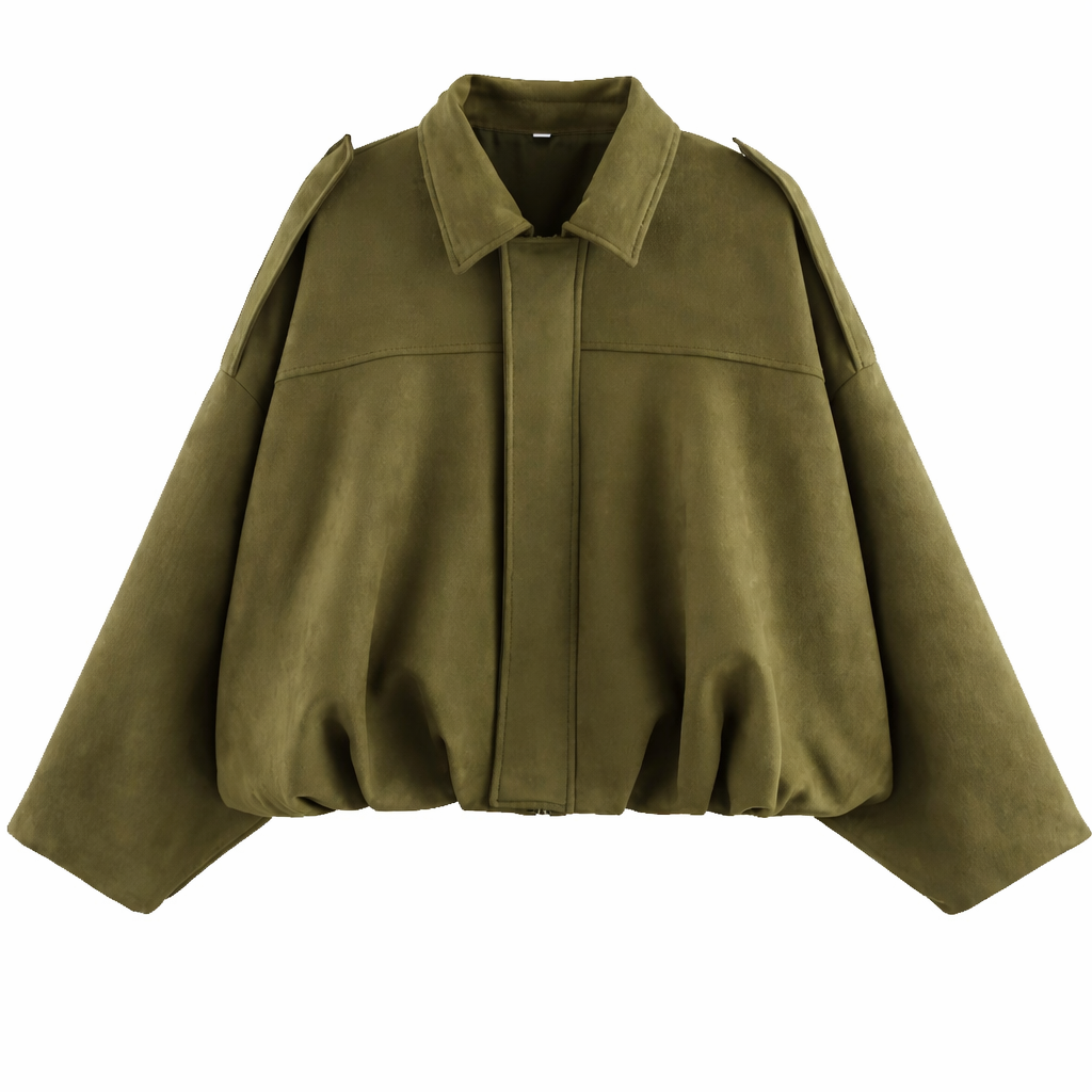 Blouson bomber oversize Vert olive