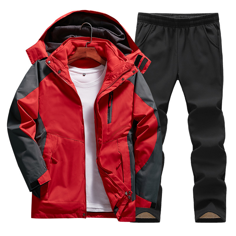 Ensemble softshell femme coloris rouge coupe-vent