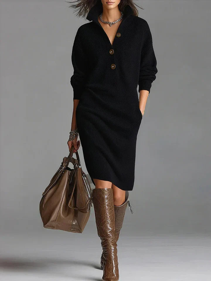 Robe pull Janice, coloris Noir