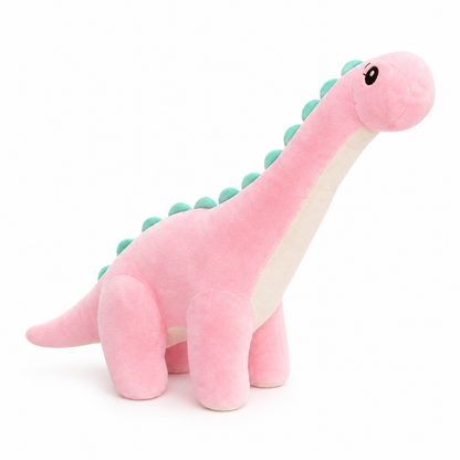 Peluche dinosaure longicou coloris rose